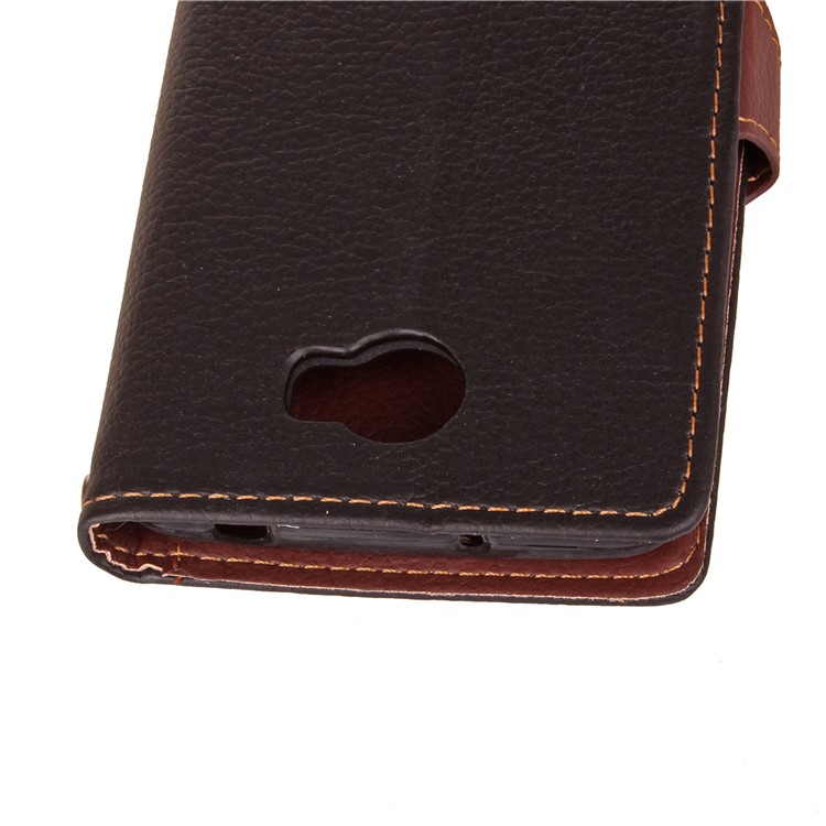 Leaf Magnetic Leather Wallet Case with Lanyard for Huawei Y5II/Y5 II/Honor 5 - Black-9