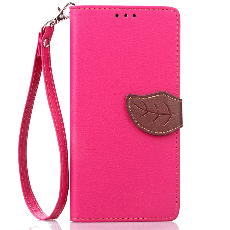 Leather Stand Wallet Phone Case with Lanyard for Huawei Y5II/Y5 II/Honor 5 - Rose-2