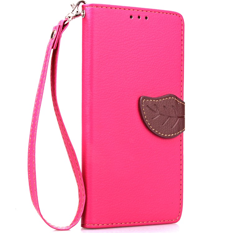 Leather Stand Wallet Phone Case with Lanyard for Huawei Y5II/Y5 II/Honor 5 - Rose-4