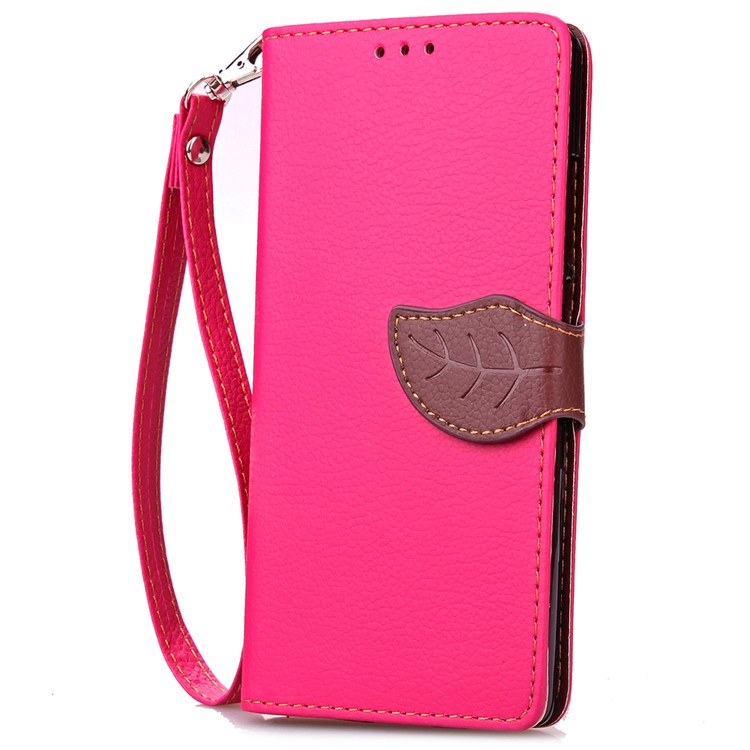 Leather Stand Wallet Phone Case with Lanyard for Huawei Y5II/Y5 II/Honor 5 - Rose-5