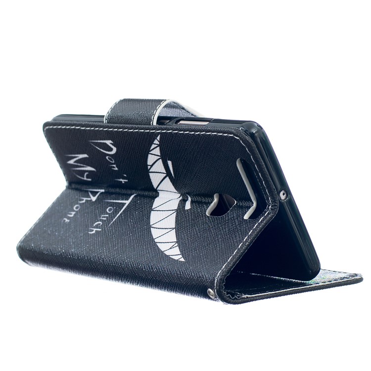Patterned Wallet Leather Phone Case for Huawei P9 - Ghost and Do Not Touch My Phone-2