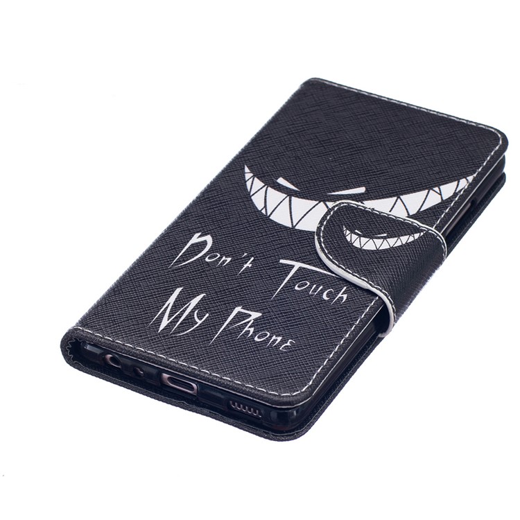 Patterned Wallet Leather Phone Case for Huawei P9 - Ghost and Do Not Touch My Phone-3