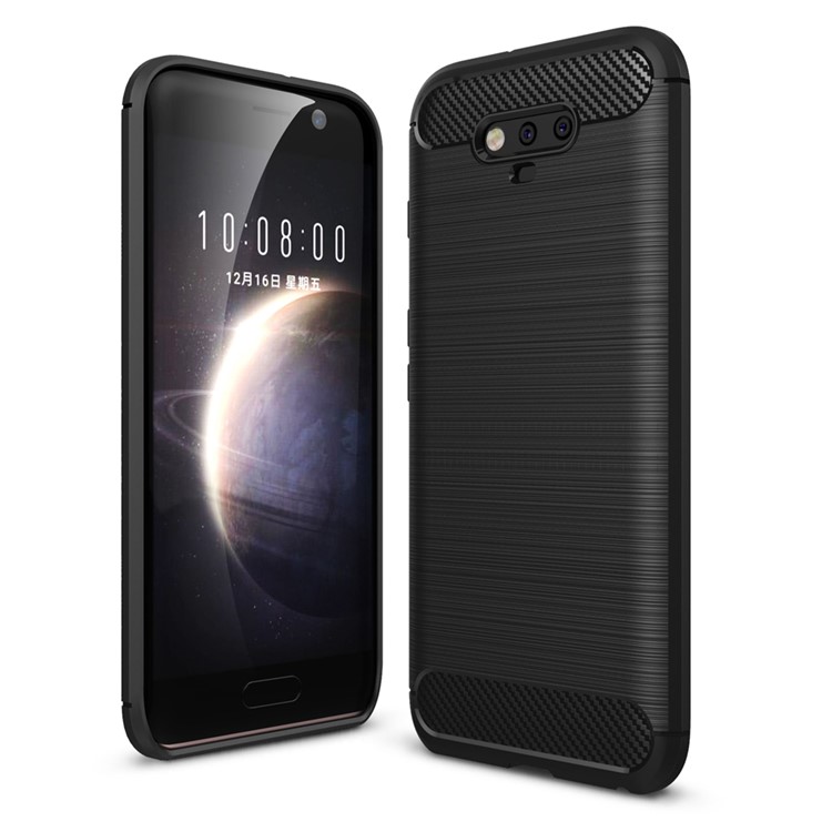 Carbon Fibre Brushed TPU Case for Huawei Honor Magic - Black-1