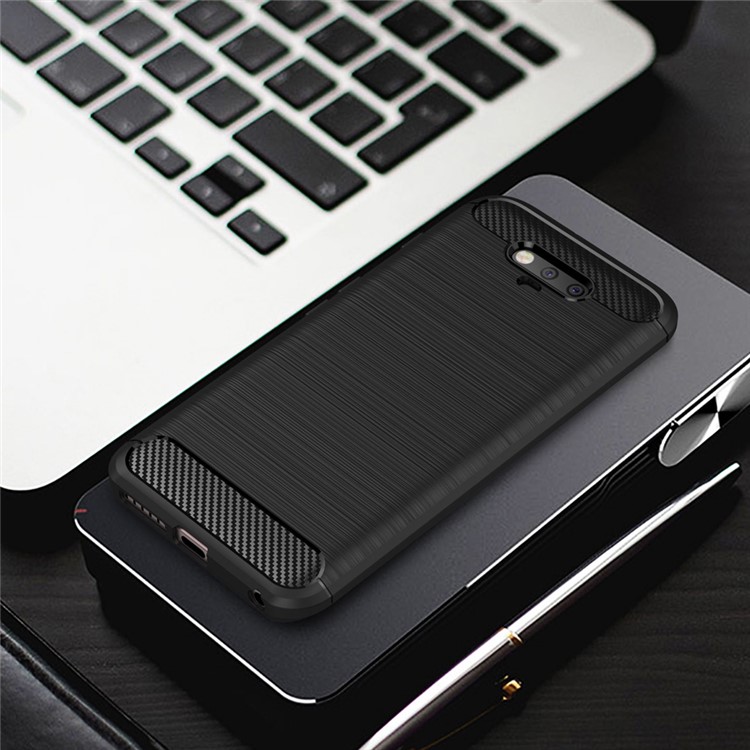 Carbon Fibre Brushed TPU Case for Huawei Honor Magic - Black-11