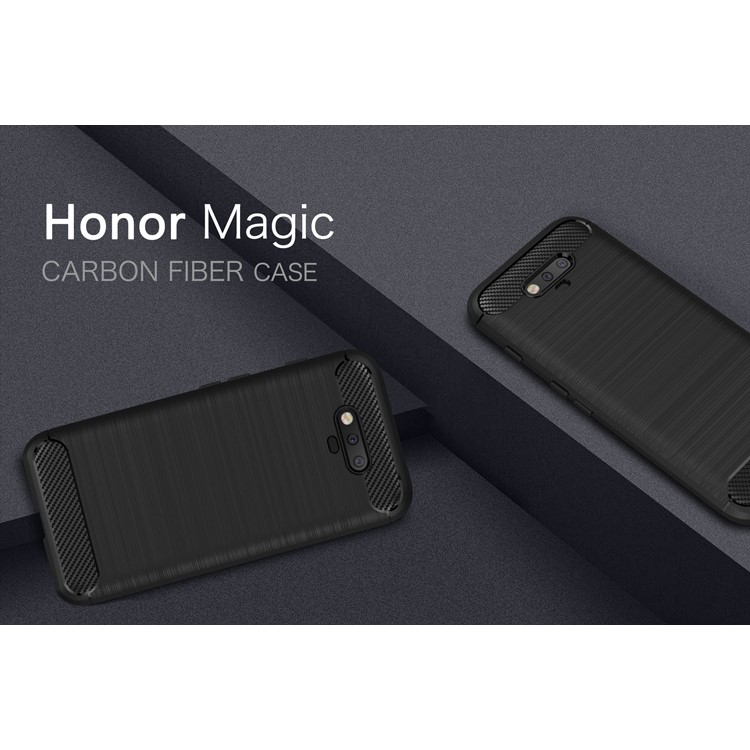 Carbon Fibre Brushed TPU Case for Huawei Honor Magic - Black-2