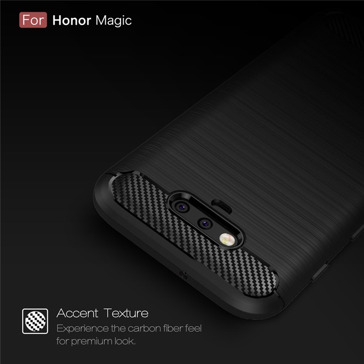 Carbon Fibre Brushed TPU Case for Huawei Honor Magic - Black-6