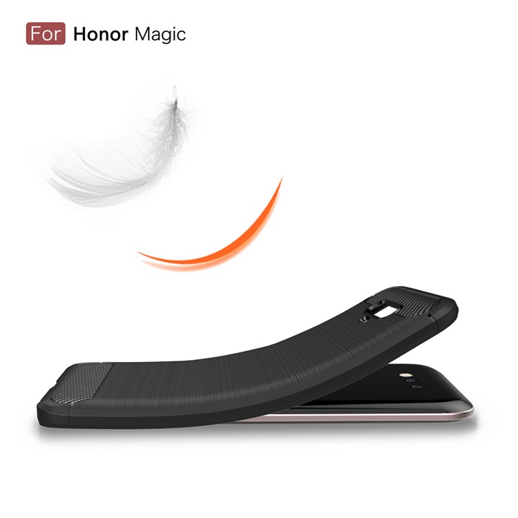 Carbon Fibre Brushed TPU Case for Huawei Honor Magic - Black-9