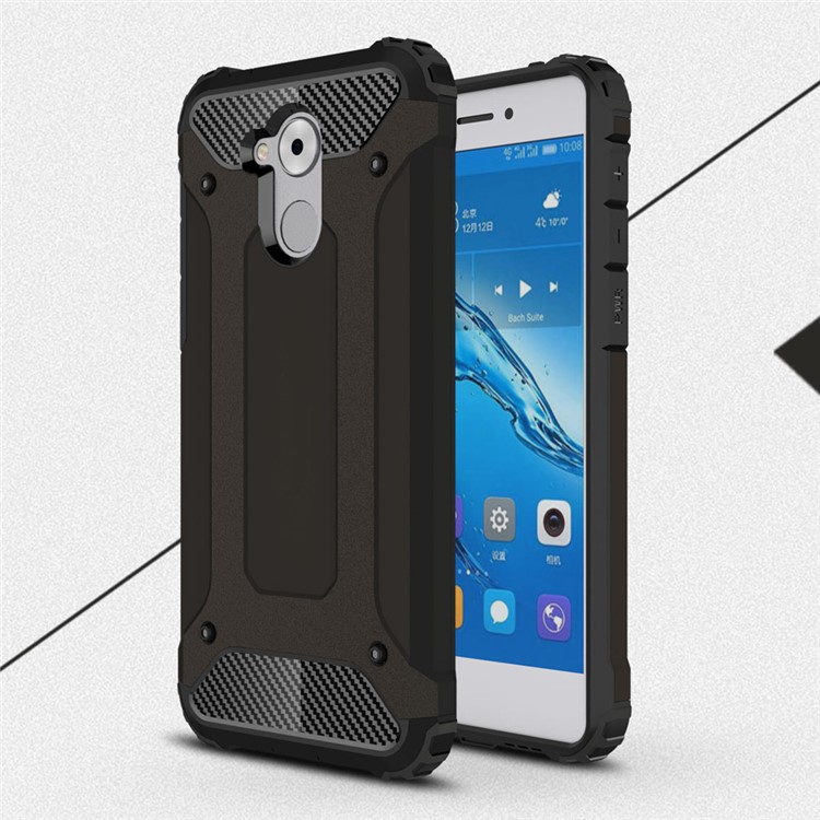 Armor Guard Plastic + TPU Hybrid Case for Huawei Enjoy 6s - Black-1