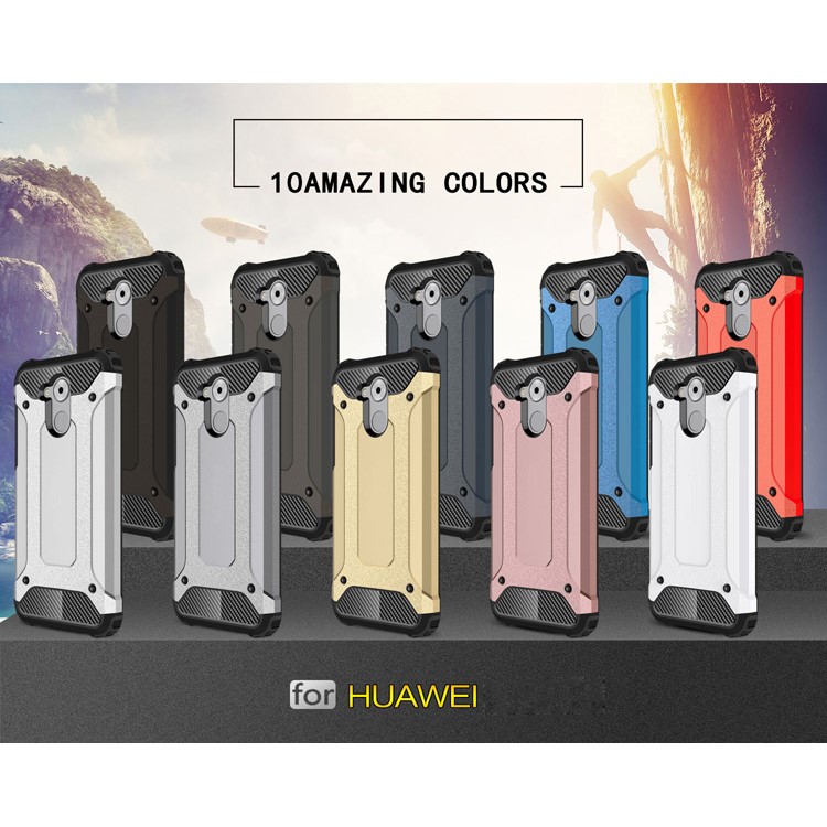 Armor Guard Plastic + TPU Hybrid Case for Huawei Enjoy 6s - Black-2