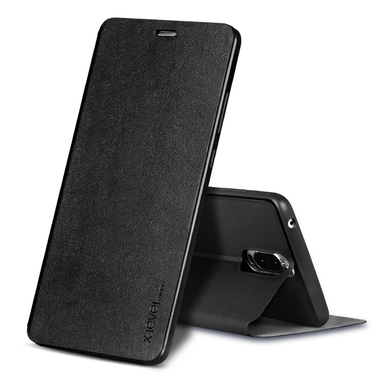 X-LEVEL Slim Folio Leather Stand Case for Huawei Mate 9 Pro / Mate 9 Porsche Design - Black-1