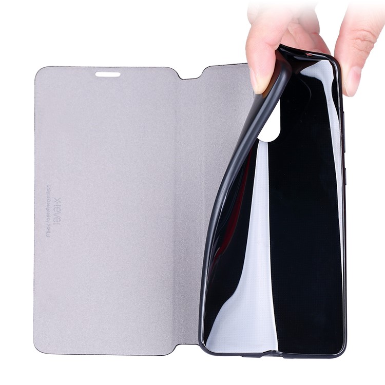 X-LEVEL Slim Folio Leather Stand Case for Huawei Mate 9 Pro / Mate 9 Porsche Design - Black-7