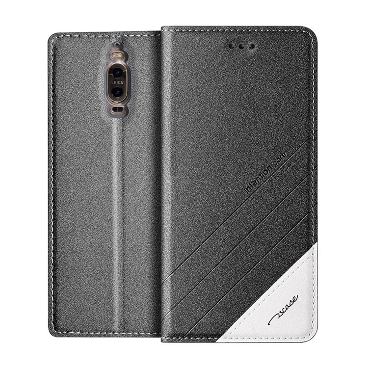 TSCASE Trajectory Flip Stand Leather Case for Huawei Mate 9 Pro / Mate 9 Porsche Design - Grey-1