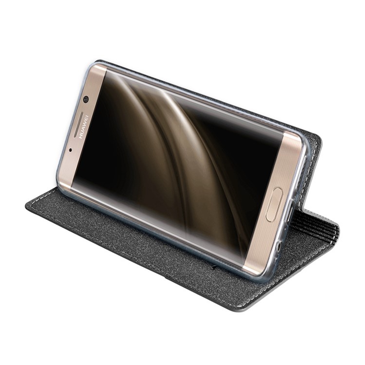 TSCASE Trajectory Flip Stand Leather Case for Huawei Mate 9 Pro / Mate 9 Porsche Design - Grey-4