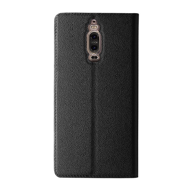 TSCASE Litchi Genuine Leather Case for Huawei Mate 9 Pro / Mate 9 Porsche Design - Black-2