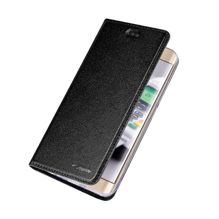 TSCASE Litchi Genuine Leather Case for Huawei Mate 9 Pro / Mate 9 Porsche Design - Black-5