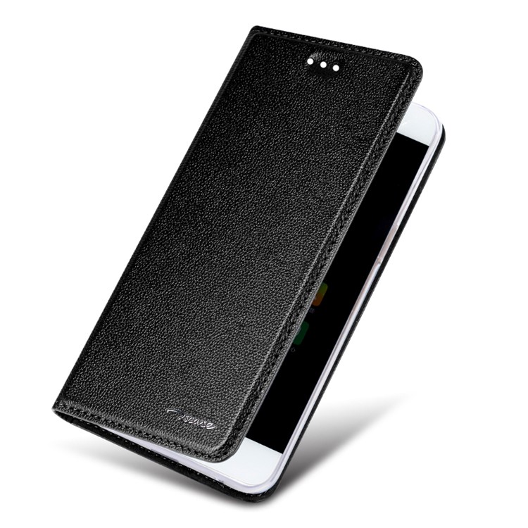 TSCASE Genuine Leather Stand Case for Huawei Honor 6x (2016) - Black-3