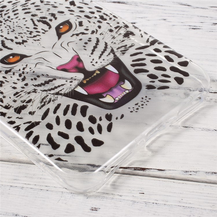 Printing Pattern TPU Ultrathin Phone Case for Huawei P8 Lite (2017)/Honor 8 Lite - Leopard-4