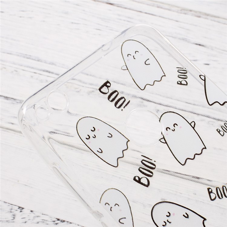 Ultrathin Patterned TPU Phone Case for Huawei P8 Lite (2017)/Honor 8 Lite - Boo Cartoon Eggs-4