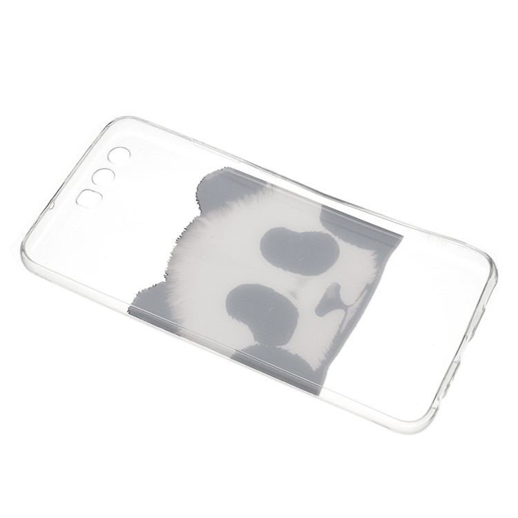 For Huawei P10 Patterned Clear TPU Mobile Phone Case - Cute Panda-3