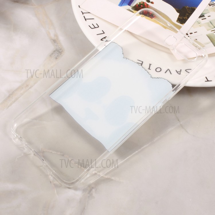For Huawei P10 Patterned Clear TPU Mobile Phone Case - Cute Panda-4