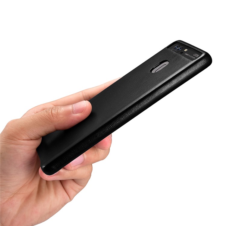 XOOMZ Sheepskin Genuine Leather Coated Hard Phone Case for Huawei P9 - Black-3