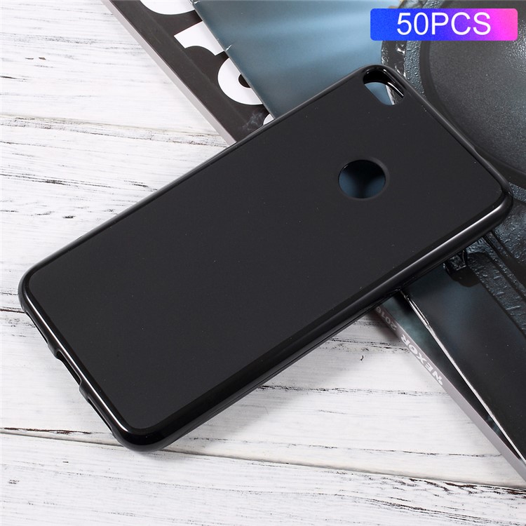 Matte TPU Cell Phone Case for Huawei P8 Lite (2017) / Honor 8 Lite - Black-1