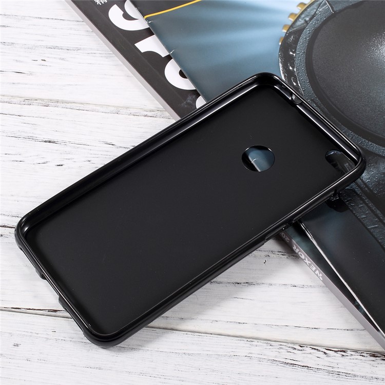Matte TPU Cell Phone Case for Huawei P8 Lite (2017) / Honor 8 Lite - Black-2