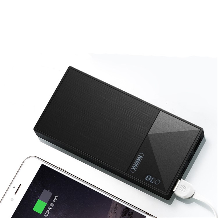 REMAX Thoway 10000mAh Dual USB Mobile Power Bank for iPhone iPad Samsung - Black-4