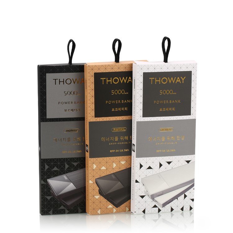 REMAX Thoway 5000mAh 5V 2A Mobile Power Bank for iPhone iPad Samsung - Black-10