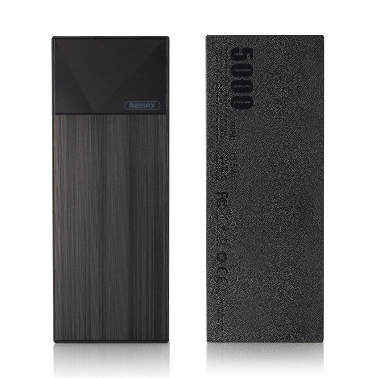 REMAX Thoway 5000mAh 5V 2A Mobile Power Bank for iPhone iPad Samsung - Black-5