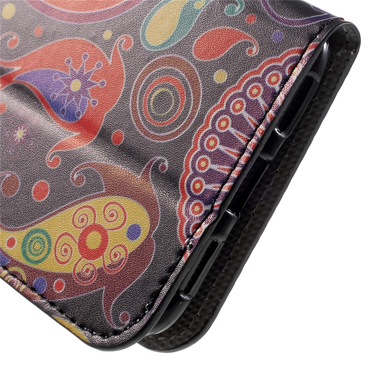 Wallet Leather Stand Case for Huawei P8 Lite (2017) / Honor 8 Lite - Paisley Flowers-10