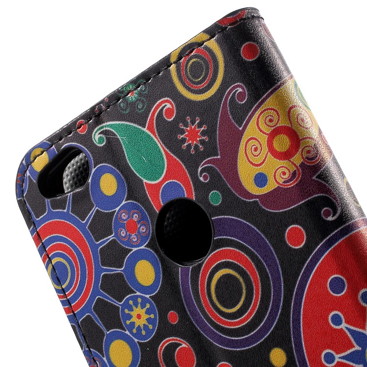 Wallet Leather Stand Case for Huawei P8 Lite (2017) / Honor 8 Lite - Paisley Flowers-8
