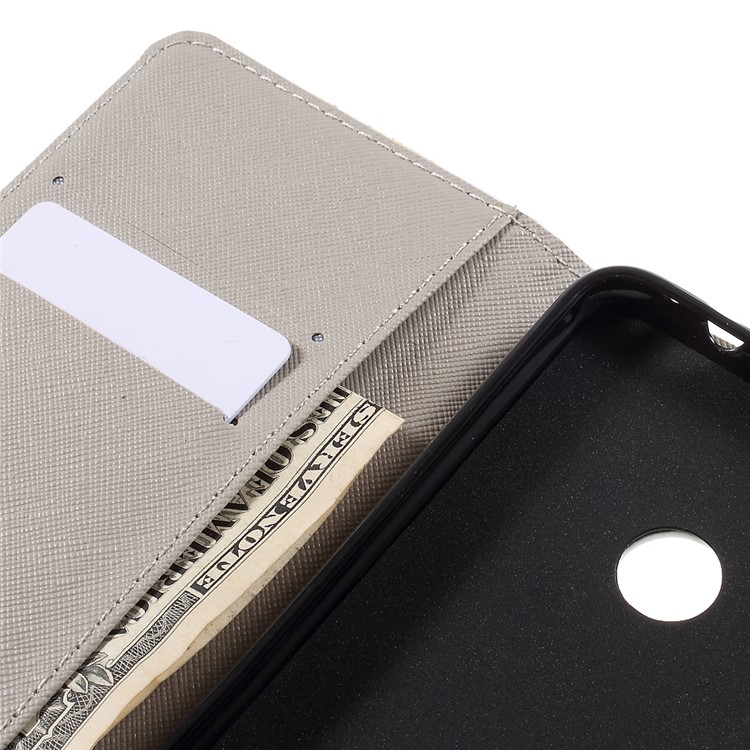 Wallet Leather Stand Case for Huawei P8 Lite (2017) / Honor 8 Lite - Green Tree-10