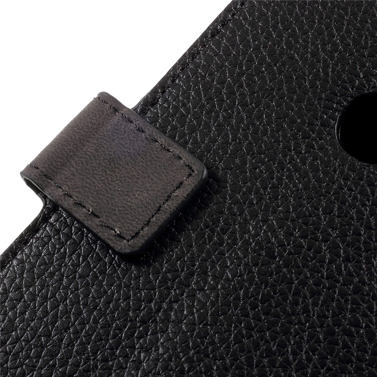 Litchi Grain Leather Wallet Mobile Case for Huawei P8 Lite (2017)/Honor 8 Lite - Black-10
