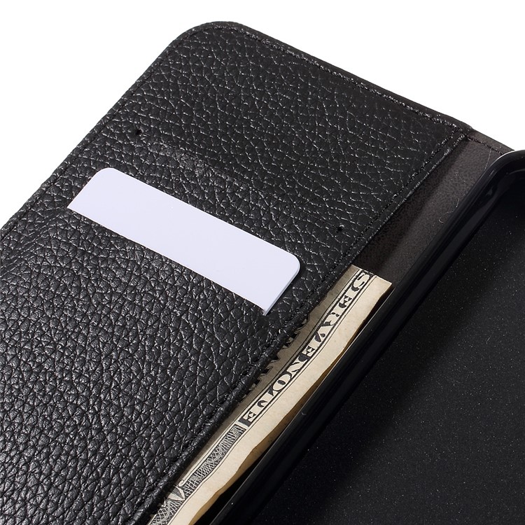 Litchi Grain Leather Wallet Mobile Case for Huawei P8 Lite (2017)/Honor 8 Lite - Black-11