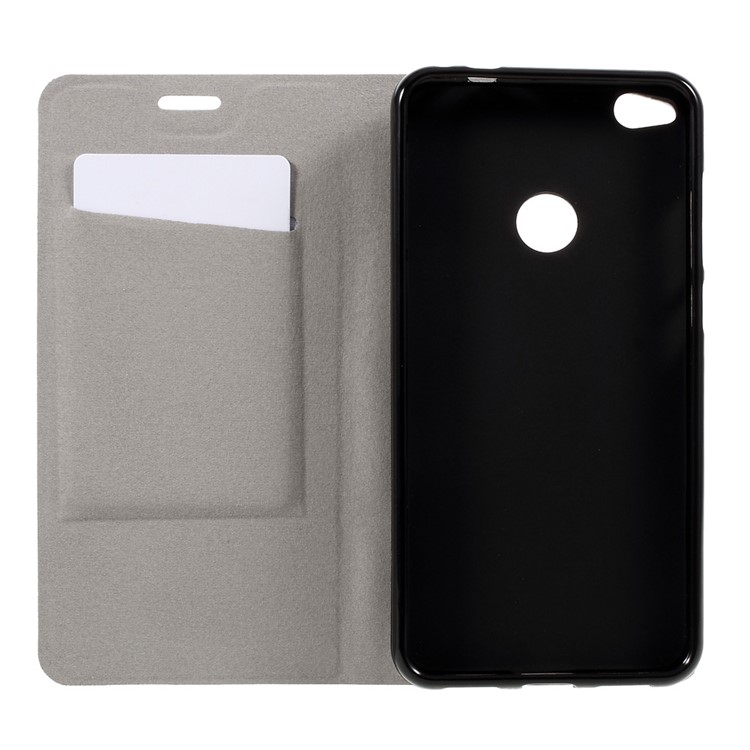 Cross Pattern Leather Card Holder Case for Huawei P8 Lite (2017) / Honor 8 Lite - Black-7