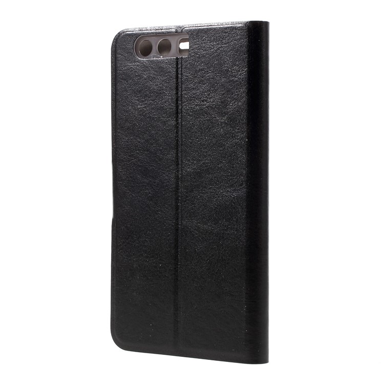 Crazy Horse Magnetic Leather Stand Case for Huawei P10 Plus - Black-2