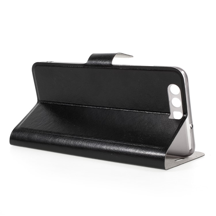 Crazy Horse Magnetic Leather Stand Case for Huawei P10 Plus - Black-5