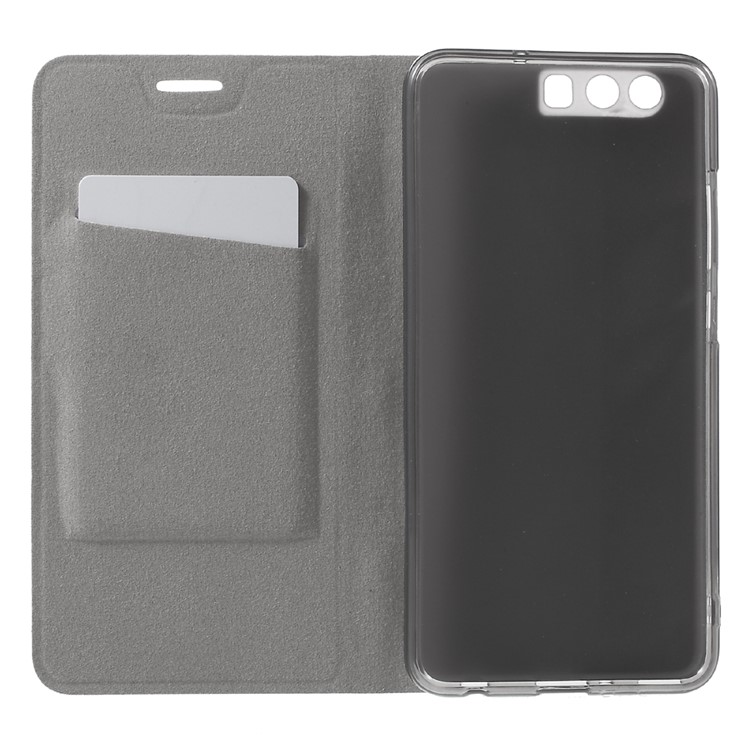 Cross Pattern Leather Card Holder Case for Huawei P10 Plus - Black-5
