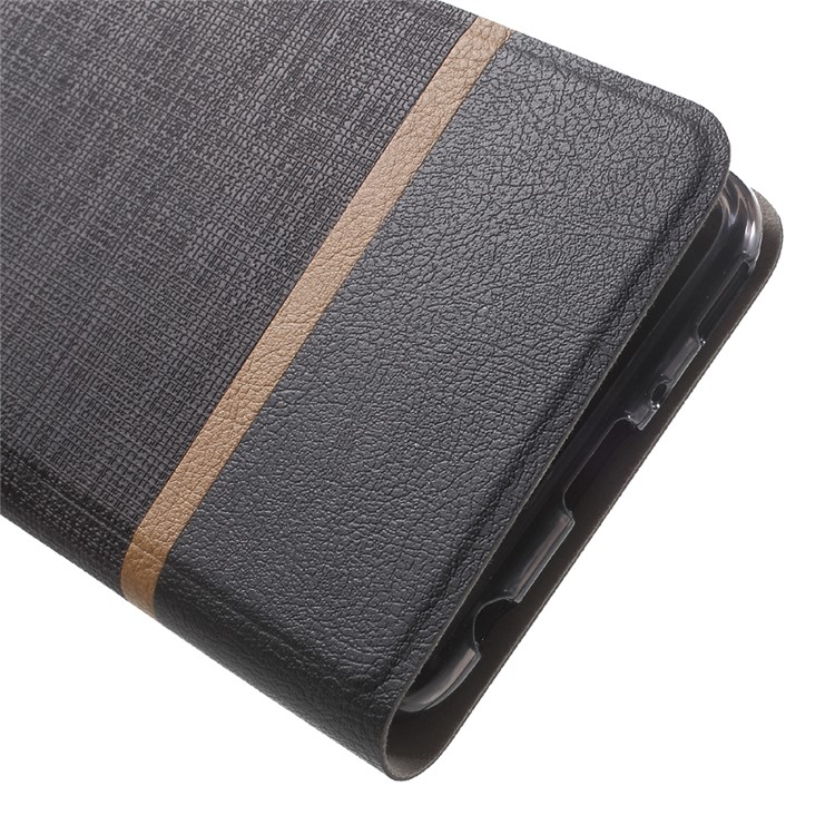 Cross Pattern Leather Card Holder Case for Huawei P10 Plus - Black-7