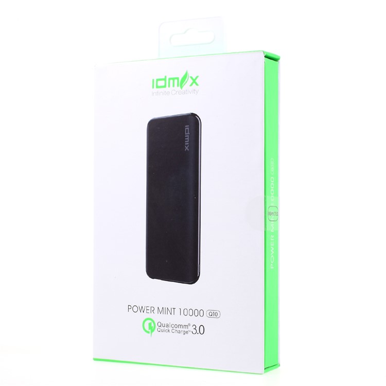 IDMIX Q10 10000mAh Quick Charge 3.0 Dual USB Power Bank with Type-C Port - Black-10