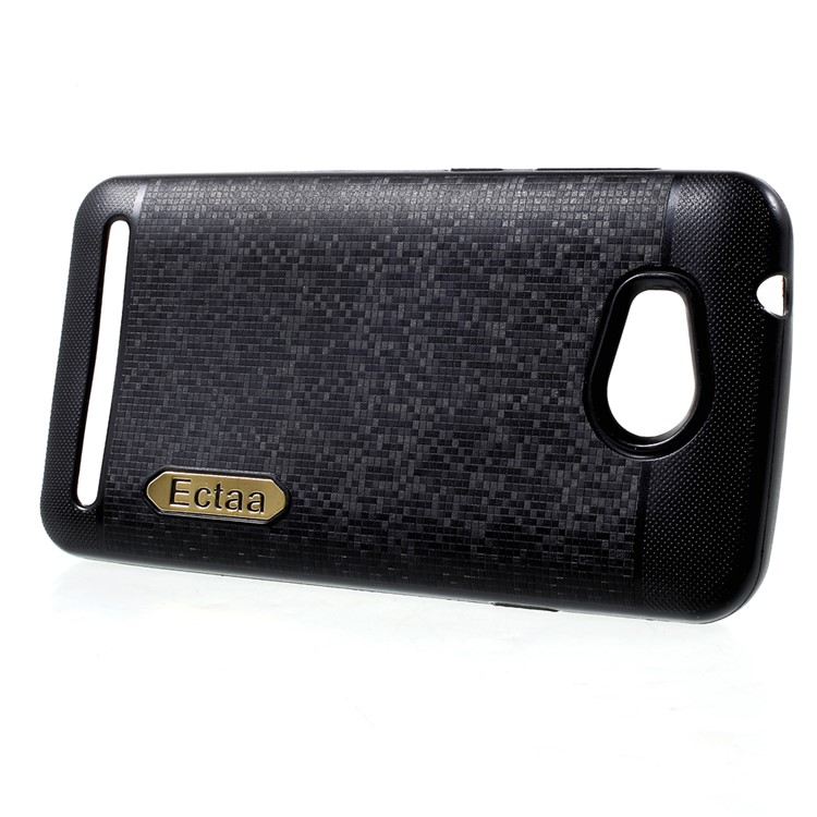 Woven Pattern TPU Case for Huawei Y3II / Y3 II - Black-2