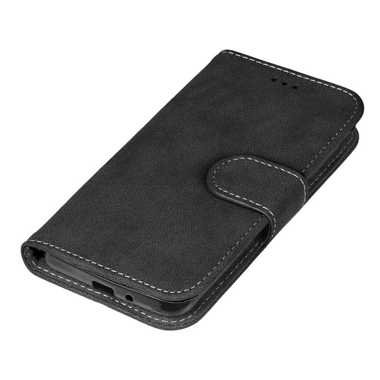 For Huawei Y3II / Y3 II Vintage Matte Leather Wallet Mobile Cover - Black-11