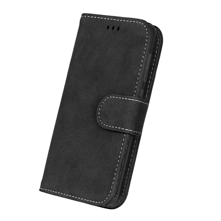 For Huawei Y3II / Y3 II Vintage Matte Leather Wallet Mobile Cover - Black-6