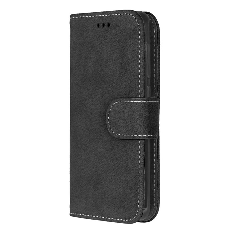 For Huawei Y3II / Y3 II Vintage Matte Leather Wallet Mobile Cover - Black-7