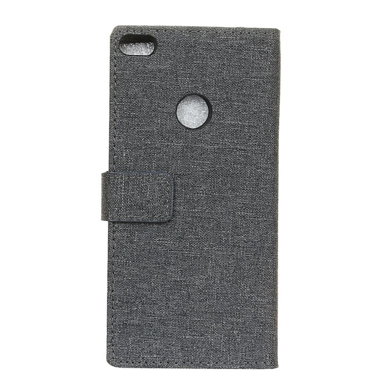 Cloth Texture Leather Wallet Mobile Case Stand for Huawei P8 Lite (2017) / Honor 8 Lite - Black-2