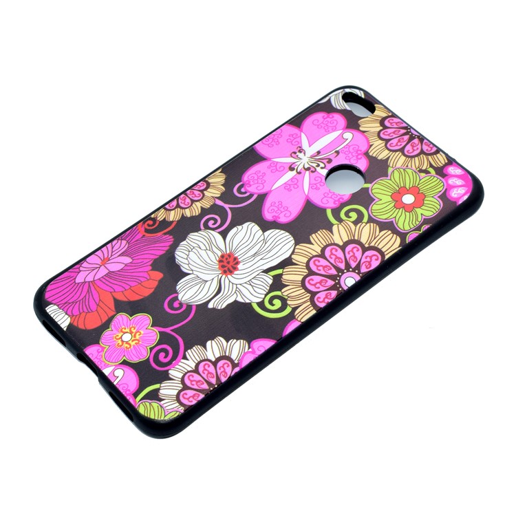 Funda de gel de TPU con motivos para Huawei P8 Lite (2017) / Honor 8 Lite - Flores vivas-3