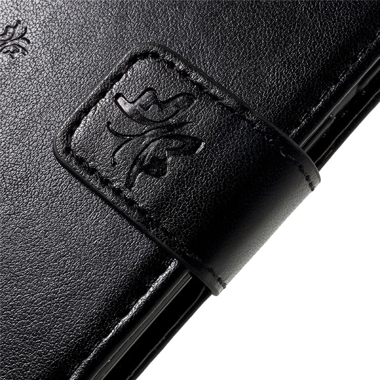 For Huawei P8 Lite (2017) / Honor 8 Lite Imprinted Flora Butterflies Leather Wallet Case Stand - Black-9