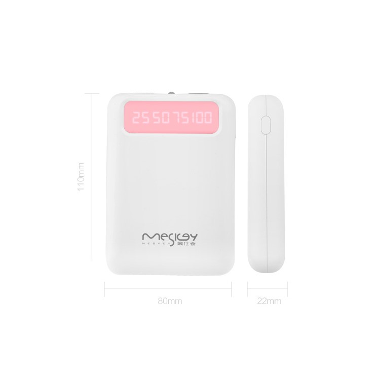 MESKEY MS-P10 10800mAh Dual USB Portable Power Bank with LCD Digital Display - Pink-2