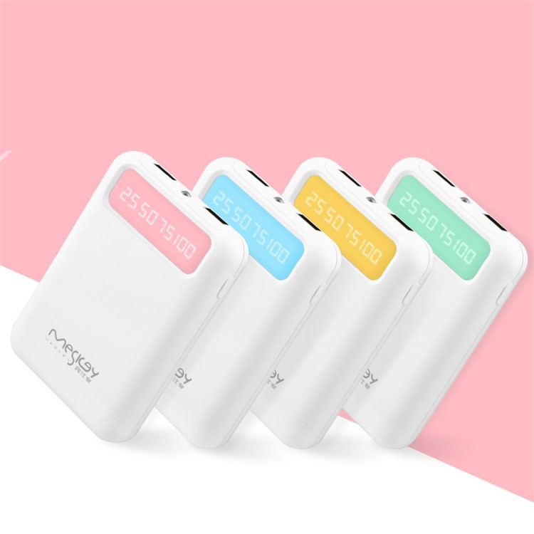 MESKEY MS-P10 10800mAh Dual USB Portable Power Bank with LCD Digital Display - Pink-7